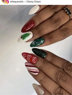 Holiday Pedicure Toenails, Xmas Almond Nails, Christmas Sns Nails Ideas, Christmas Toenails, Toe Nail Color, Sns Nails, Holiday Nail Designs, Pedicure Designs, Holiday Nail