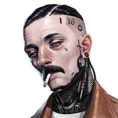 ArtStation - WHITE, deepfry 👏 Sci Fi Portrait, Cyberpunk Dnd, Arcane Character, Cyberpunk Men, Cyberpunk Male, Cyberpunk Games, Dnd Inspiration