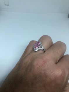 Vintage white and pink CZ ring 925 Sterling Silver Setting Size 7 Can be resized, my jeweler charges $10-$20 All rings are shipped free in the US in a nice gift box. Check out our over a THOUSAND great reviews Engraving is $4 per letter and is not always perfect depending on the piece. It can take a few days if the jeweler is busy. This is payable to Paypal Judithsltd@gmail.com Silver Cocktail, Cz Ring, Cocktail Ring, Cocktail Rings, Vintage Pink, White Vintage, Statement Rings, Vintage House, Best Gifts