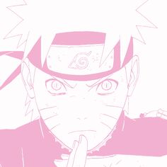 a drawing of naruto with his finger in his mouth