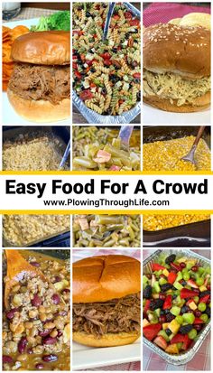 easy food for a crowd collage