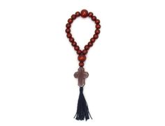 A fabulous handcrafted in Russia, these birch rosary beads ( dia 8 mm ) has been colored in brown color. Woven together with a brown chord. Minimalist Wooden cross. Traditional Brown Beaded Rosary, Traditional Brown Rosary With Round Beads, Adjustable Brown Wooden Beads Rosary, Brown Beaded Spiritual Rosary, Brown Cross-shaped Rosary With Wooden Beads, Wooden Cross, Rosary Beads, Rosary, Wood Beads