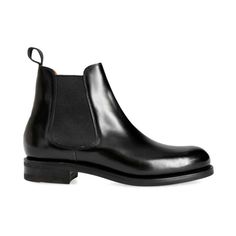 CHELSEA BOOTS IN BLACK VARIK Formal Chelsea Boots With Vibram Sole And Round Toe, Classic Work Boots With Lug Sole, Elegant Ankle Boots With Vibram Sole, Classic Ankle-high Goodyear Welted Boots, Classic Ankle-high Boots With Goodyear Welt, Classic Ankle-high Chelsea Boots With Rubber Heel Cap, Classic High-top Business Boots, Classic High-top Boots For Business, Classic Black Boots With Leather Lining