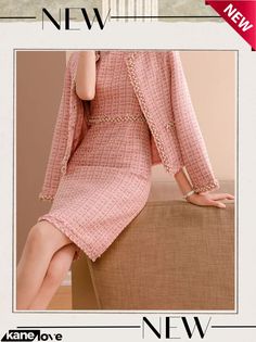 Elegant Tweed Jacket and Dress Two-piece Set Tweed Jacket, Two Piece Sets, In Style, Two Piece, Dresses