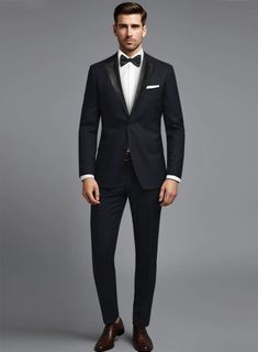 Dapper sophistication meets lavish charm in our Blue Tuxedo Suit. Tailored from a wool blend for impeccable style, this tuxedo suit is your go-to for upscale parties and special occasions with a navy blue color and a solid lush texture, giving a fashionably rich upgrade to your personality. #studiosuits #menwithclass #mensfashionpost #tuxedo #tuxedosuit #bluetuxedo #classydapper #styleoftheday #outfitpost #partywear #weddinglook #stylestatement #timelessfashion #fashionlover #custommade #bestofmenstyle #redcarpet #galaevent #stunning #stylishlook Subtle Fashion, Blue Tuxedo, Merino Wool Fabric