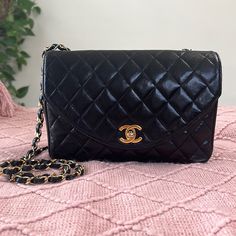 Gorgeous Vintage Classic Chanel Bag. 22cmx 13.5cmx 6.5cm And The Chain Is 21.5”From The Curve On Top To The Top Of The Bag, But Including The Height Of The Bag Is 27” From The Shoulder To Where The Bag Ends. 24k Gold Plated Hardware. *Please Check The Condition Of Bag In All Pictures And Video Before Purchasing.* *Price Is Firm* Timeless Evening Bag With Double Flap, Timeless Double Flap Evening Bags, Vintage Shoulder Bag For Everyday Luxury, Evening Bags With Gold-tone Hardware And Double Flap, Vintage Black Bag For Everyday Luxury, Vintage Rectangular Flap Bag For Evening, Vintage Evening Flap Bag Rectangular, Classic Evening Clutch Flap Bag, Vintage Rectangular Evening Flap Bag