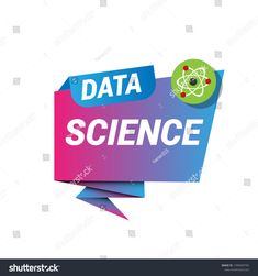 the word data science with an origami speech bubble above it on a white background