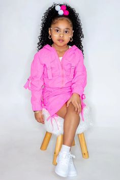 Available In Orange And Neon Pink. Cargo Jacket Solid Pockets Zipper Closure Hooded 100% Nylon Imported | Mini Nylon Cargo Jacket in Neon Pink size 4 by Fashion Nova Hairstyles School, Kids Fashion Swag, Kids Jackets, Kid Fashion, Cargo Jacket, Kids Hair, Girl Coat, Brand Collection, Girls Hair