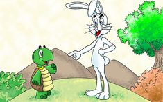 an image of a rabbit and tortoise