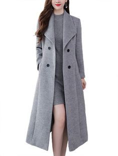 Coat Dress Outfit Classy, Overcoat Outfit Women, Overcoat Woman, Collar Work, Mode Mantel, Woman Suit, Woman Aesthetic, Woolen Dresses