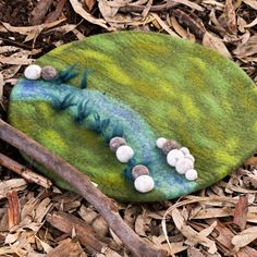 River Round Play Mat Playscape - Tara Treasures Mancala Board, Round Play Mat, Crochet Woodland, Waldorf Inspired Toys, Felt Play Mat, Loose Parts Play, Dry Felting, Toy Wagon, Early Childhood Teacher