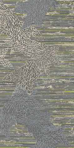 an abstract pattern with lines and dots in shades of grey, green, yellow and beige