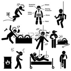 black and white silhouettes of people doing different things in the room, including an injured man