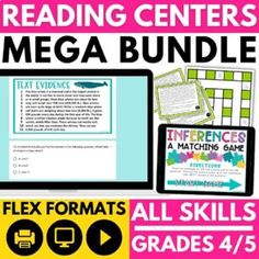 the reading center mega bundle includes text, games and activities to help students learn how to use