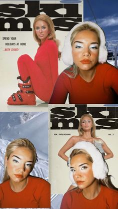 Retro ski makeup Vintage Winter, Xmas Holidays, Just For Fun, Makeup Inspo, Skiing, Makeup Looks