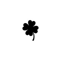 a four leaf clover silhouetted against a white background