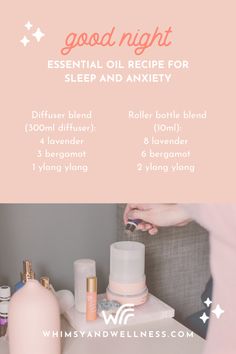 9 Essential Oils for Sleep & Anxiety (+ 6 Recipes for Roller Bottles & Diffusers) - Whimsy + Wellness Essential Oil Blend For Sleep, Essential Oil Roller Recipes, Essential Oil Usage, Calming Oils, Oils For Health, Feelings Chart