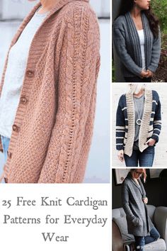 the 25 free knit cardigan patterns for everyday wear