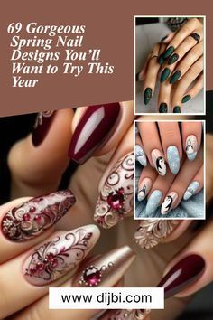 Seasonal Nails, Types Of Nails, Blooming Flowers, Classy Women