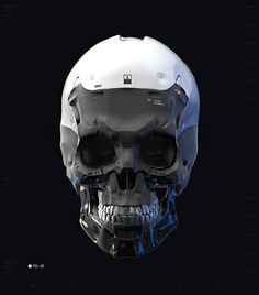 an image of a skull wearing a helmet