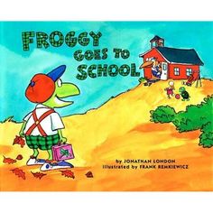 the froggy gets no school book with an image of a boy standing in front of a