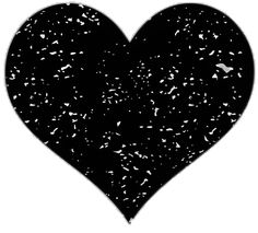 a black and white heart shaped object