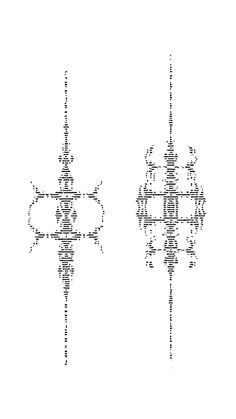 the cross stitch pattern is shown in black and white