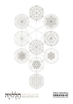 the poster for an art exhibition with many circles and lines on it, all arranged in different