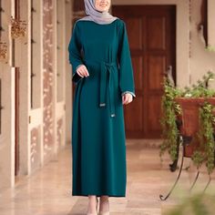 Women’s Muslin Dress Long Sleeve Ethic Style Kaftan Abayas, Belt No Included. New Without Tags. Islamic Clothing Women, Dubai Women Fashion, Dresses For Women Long Sleeve, Ramadan Hijab, Fashion Abaya, Dubai Women, Prayer Dress, Abaya Hijab, Muslim Dresses