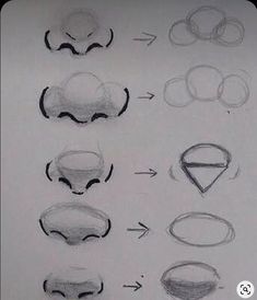 a drawing of different shapes and sizes of objects in the process of being drawn on paper