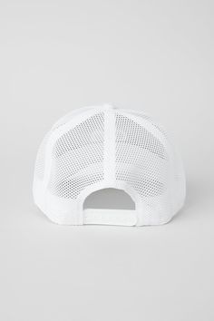 The elevated version of your classic cap, our District Trucker Hat has an Alo embroidered logo and mesh back with adjustable snap closure. Embroidered logo patch Mesh detail Adjustable snap back closure White Snapback Trucker Hat For Streetwear, White Curved Bill Fitted Hat For Streetwear, White Fitted Hat With Curved Bill For Streetwear, White Trucker Hat With Curved Visor, White Mesh Trucker Hat For Outdoor, White Breathable Trucker Hat, White Snapback Fitted Hat, Outdoor White Mesh Trucker Hat, White Baseball Cap With Mesh Back