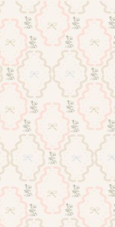 a white and pink wallpaper with an abstract design