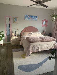 the bedroom is clean and ready to be used as a child's playroom