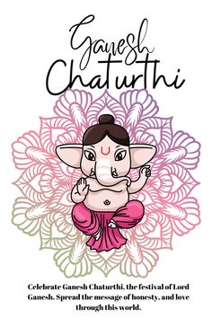 Happy Ganesh Chaturthi! Ganpati Invitation Card, Ganesh Chaturthi, Lord Ganesha, Quotes About God