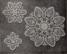 an old photo of some doily on a table