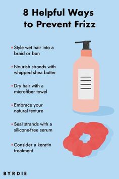 Most people will experience frizz at some point in their lives, and whether its caused by humidity, dryness, static, or damage, there are ways to reduce it. Here, six professional hairstylists share the 13 best tricks they have for stopping humidity in its tracks and preventing frizz. Caring For Frizzy Hair, Dry Curly Hair, Texturizer On Natural Hair