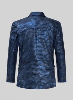 Croc Metallic Blue Western Leather Blazer – StudioSuits Thomas Shelby Suit, Grey Tweed Suit, Herringbone Tweed Jacket, Grey Wool Suit, Green Flannel, Sheep Skin, Bespoke Suit, Linen Suits, Blue Tweed