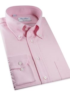 Pink Oxford Button Down Classic Pink Business Shirt, Formal Pink Button-up Dress Shirt, Classic Pink Dress Shirt For Business, Classic Dress Shirt With Buttons, Classic Pink Dress Shirt For Formal Occasions, Classic Pink Formal Dress Shirt, Classic Pink Cotton Shirt, Classic Cotton Oxford For Formal Occasions, Pink Cotton Button-up Dress Shirt