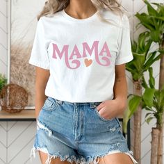 FREE SHIPPING! This adorable retro themed t-shirt comes in several sizes ranging from XS to XL and is made from super soft 100% cotton. This vintage style design is part of our loving moms collection which is aimed to show appreciation for all mothers, new and experienced. Perfect as a gift or for every-day casual wear. Check out our other designs for even more groovy styles 😊 Please Note: All color options shown on the color chart may not be shown in the color option selections due to conflicting colors of the design. If you would like a color shown on the color chart that is not listed as an option to purchase, please reach out to us! We're happy to create and send you a mockup of the design with your preferred color. If you would like to purchase, we will gladly add your color selectio Casual Sublimation Print T-shirt For Mother's Day, Retro White Letter Print T-shirt, Retro White T-shirt With Letter Print, Retro White Print Short Sleeve T-shirt, Funny Print Crew Neck Top For Mother's Day, Family Matching Short Sleeve T-shirt With Letter Print, Family Matching Short Sleeve Tops With Letter Print, Family Matching Tops With Letter Print And Short Sleeves, Funny Print Short Sleeve Shirt For Mother's Day