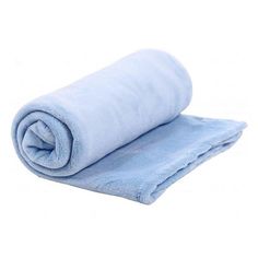 two blue towels folded on top of each other