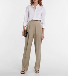 Gelso high-rise wide-leg pants Timeless Wide-leg Dress Pants For Business Casual, Classic Wide-leg Office Pantsuit, Timeless Wide Leg Formal Pants, Timeless Formal Wide Leg Pants, Tailored Wide Leg Dress Pants, Timeless Wide Leg Dress Pants For Office, Tailored Timeless Wide Leg Dress Pants, Tailored Timeless Wide-leg Dress Pants, Timeless Wide Leg Office Pantsuit