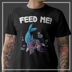 This mermaid shirt is perfect to wear at the beach or when you are out with your friends. CLICK HERE TO GET YOURS TODAY! 🔥 DESCRIPTION You've now found the perfect shark shirt of your wardrobe. This funny mermaid shark design shows a mermaid that had been turned into a shark with the words Feed Me. This girls shirt is made of a thicker, heavier cotton, but it's still soft and comfy. And the double stitching on the neckline and sleeves add more durability. This makes a perfect Christmas gift or Mermaid Shark, Mermaid Humor, Mermaid Tshirt, Shark Tee, Shark Design, Shark Gifts, Mermaid Shirt, Shark Shirt, Cute Shark