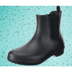 Crocs Women's Freesail Chelsea Ankle Boots Rain Boots Women Size 4/Kids Black Casual Slip-resistant Boots With Closed Toe, Casual Slip-resistant Closed Toe Boots, Black Waterproof Rain Boots, Black Non-slip High-top Boots, Casual Black Slip-on Booties, Black Waterproof Closed Toe Rain Boots, Black Slip-on Slip-resistant Boots, Black Waterproof Rain Boots With Round Toe, Black Waterproof Ankle Rain Boots