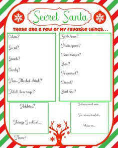 a printable santa's list for the family to have fun on christmas day