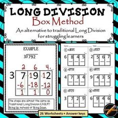 the long division box method for dividing numbers