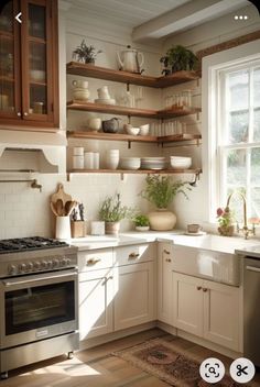 the kitchen is clean and ready to be used as a place for cooking or eating