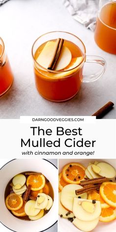 the best mulled cider with cinnamon and oranges is ready to be eaten