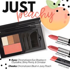 Add a pop of peach to your day with our easy-to-blend eyeshadows and blushes. From subtle to bold, create a look that's as unique as you are.  And don't forget, a swipe of peachy lipstick is the perfect finishing touch!   Which lippie would you choose to go with this look? Share in the comments!  #MaryKayWithCatharine #skincare #makeup Peachy Lipstick, Mary Kay Inspiration, Sunkissed Makeup, Mary Kay Skin Care, Mary Kay Consultant, Mary Kay Business, Custom Eyes, Beauty Consultant, Flamingo Party