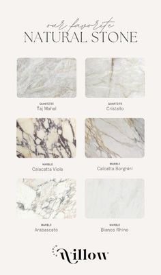 the different types of marbles are shown in this brochure, which is also available