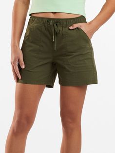 Pull On Shorts: Scout 5" | Title Nine Casual Stretch Bottoms For Everyday Use, Cotton Bottoms With Pockets For Everyday Use, Casual Cotton Bottoms For Everyday Use, Comfortable Outdoor Shorts With Elastic Waistband, Versatile Stretch Bottoms For Everyday Use, Comfortable Bottoms With Built-in Shorts For Everyday, Comfortable Everyday Bottoms With Built-in Shorts, Casual Hiking Bottoms With Comfort Waistband, Comfortable Bottoms With Elastic Waistband For Outdoor Activities